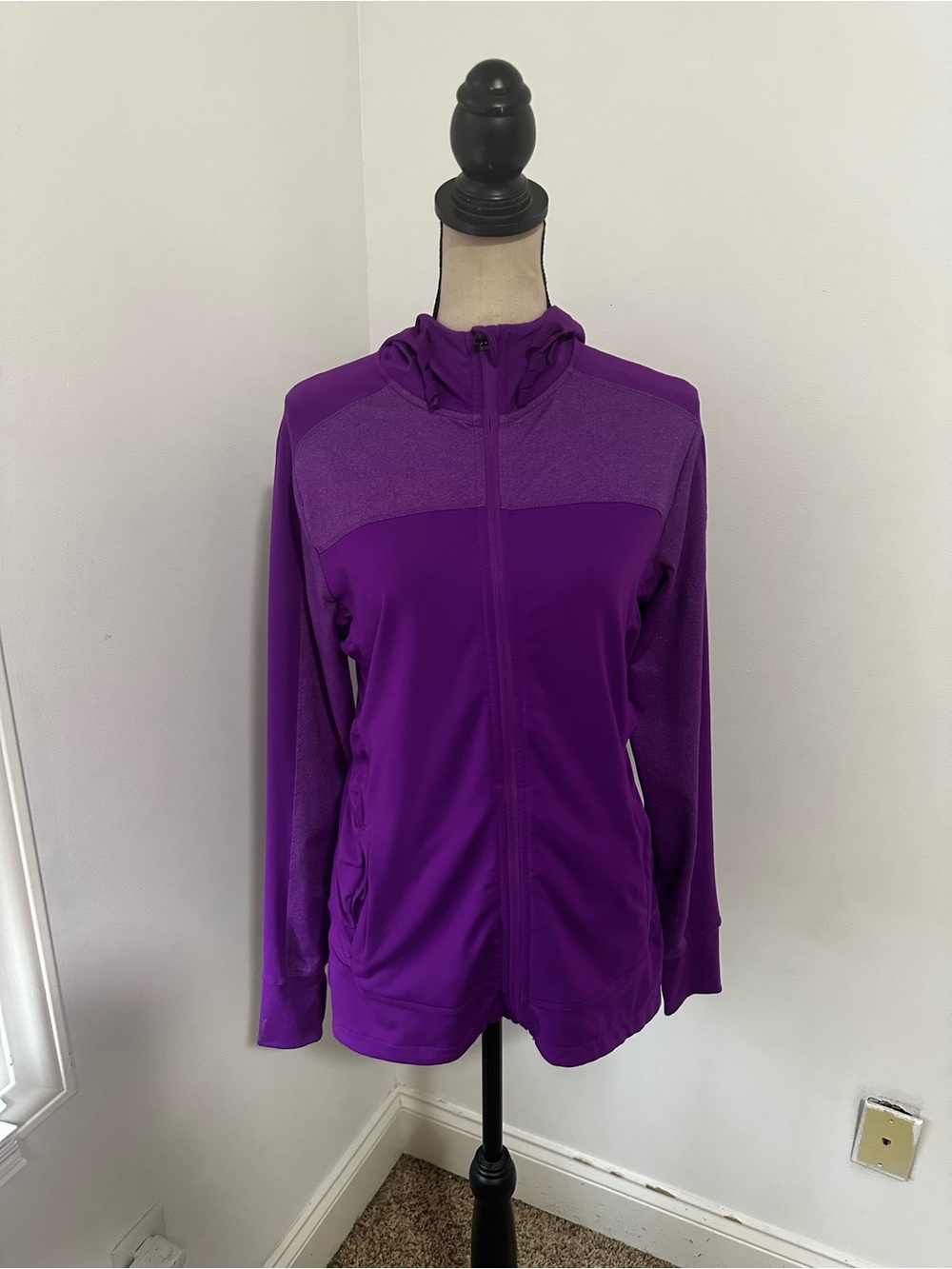 Xersion Purple Full-Zip Hooded Jacket